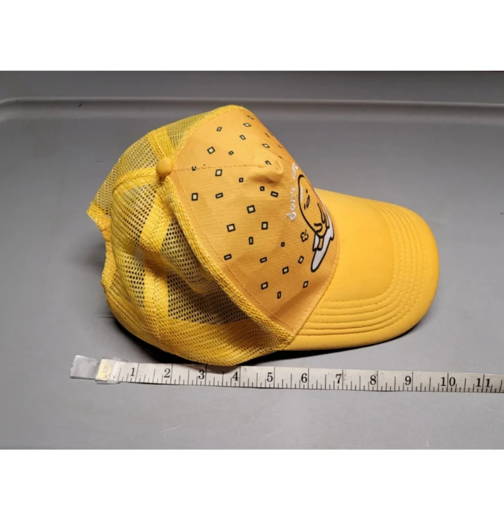 Gudetama Lazy Egg Hat Cap Snapback Sanrio Dont Care Adjustable